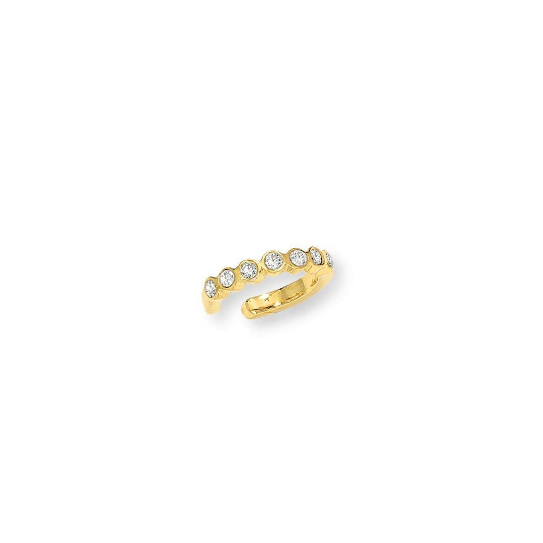 Earcuff Delicado em Ouro Amarelo e Diamantes