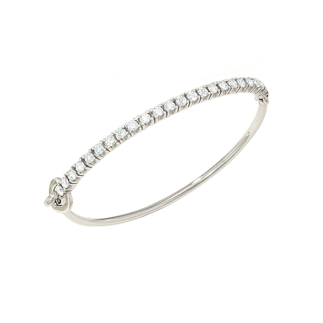 Pulseira em Ouro Branco e Diamantes