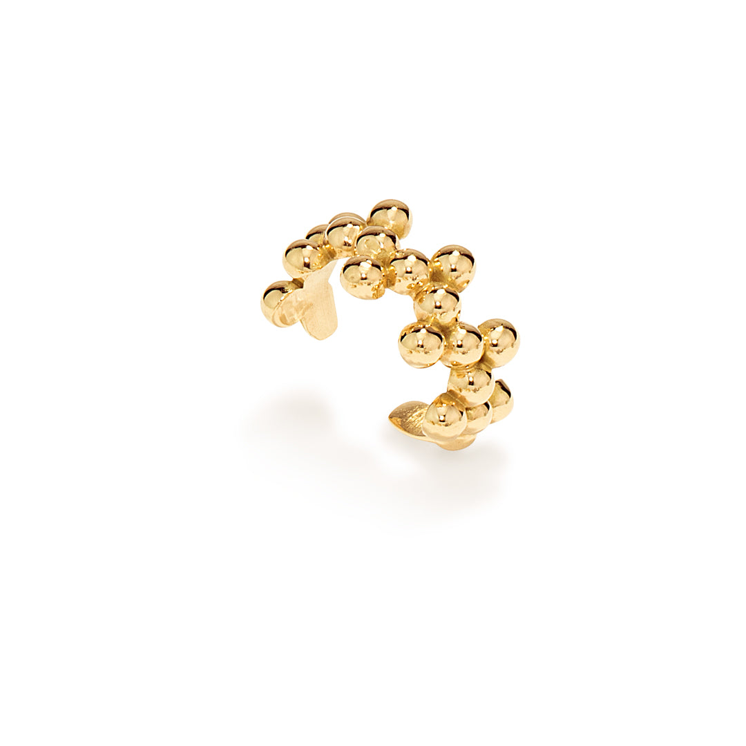 Earcuff Espuma em Ouro Amarelo