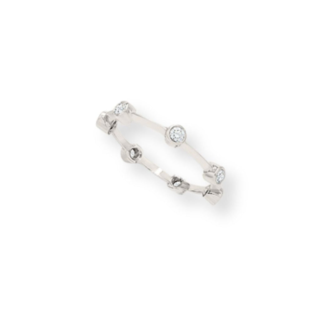 Anel Diana em Ouro Branco e Diamantes