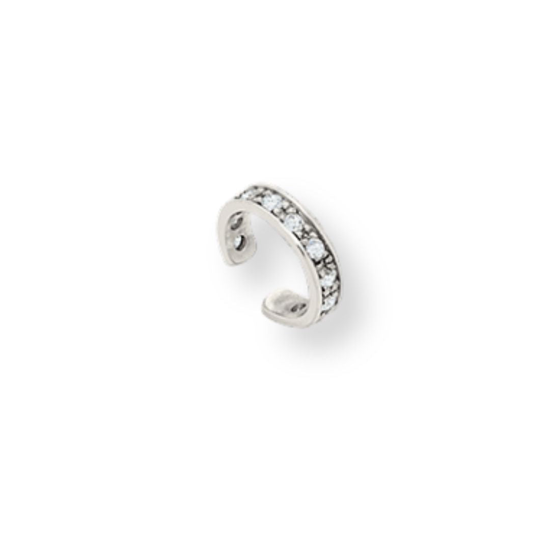 Earcuff Clássico em Ouro Branco