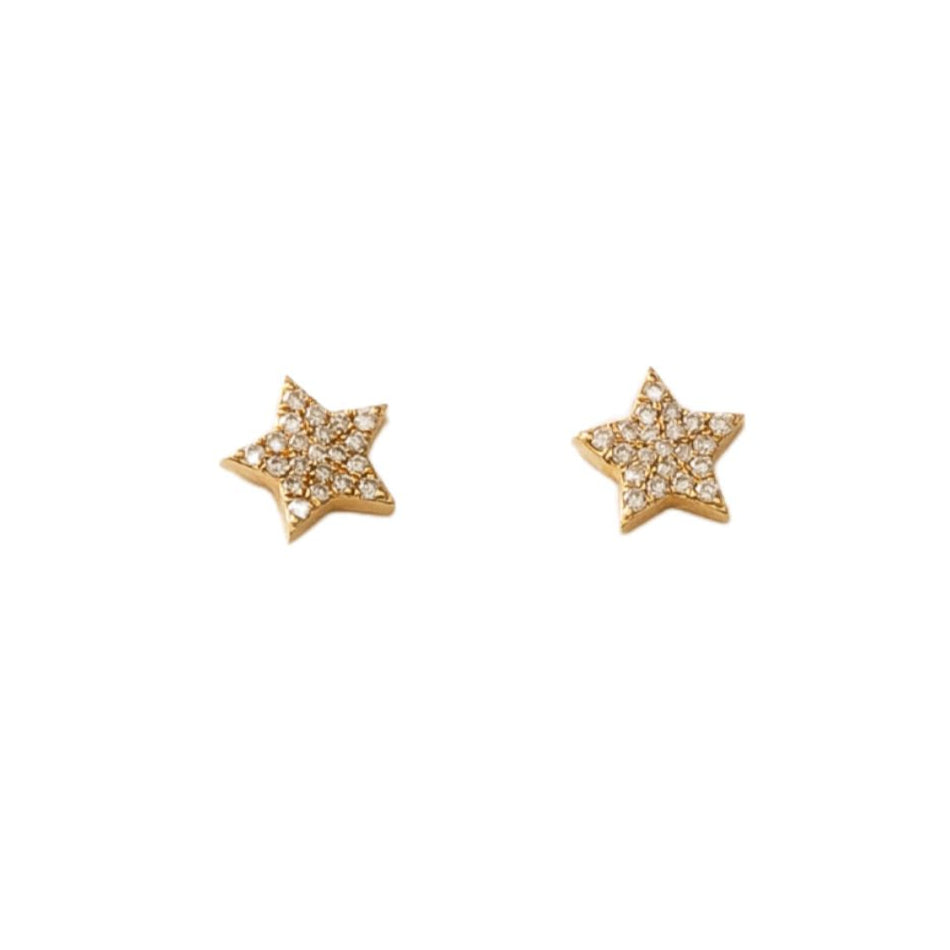 Brinco Star em Ouro Amarelo e Diamantes