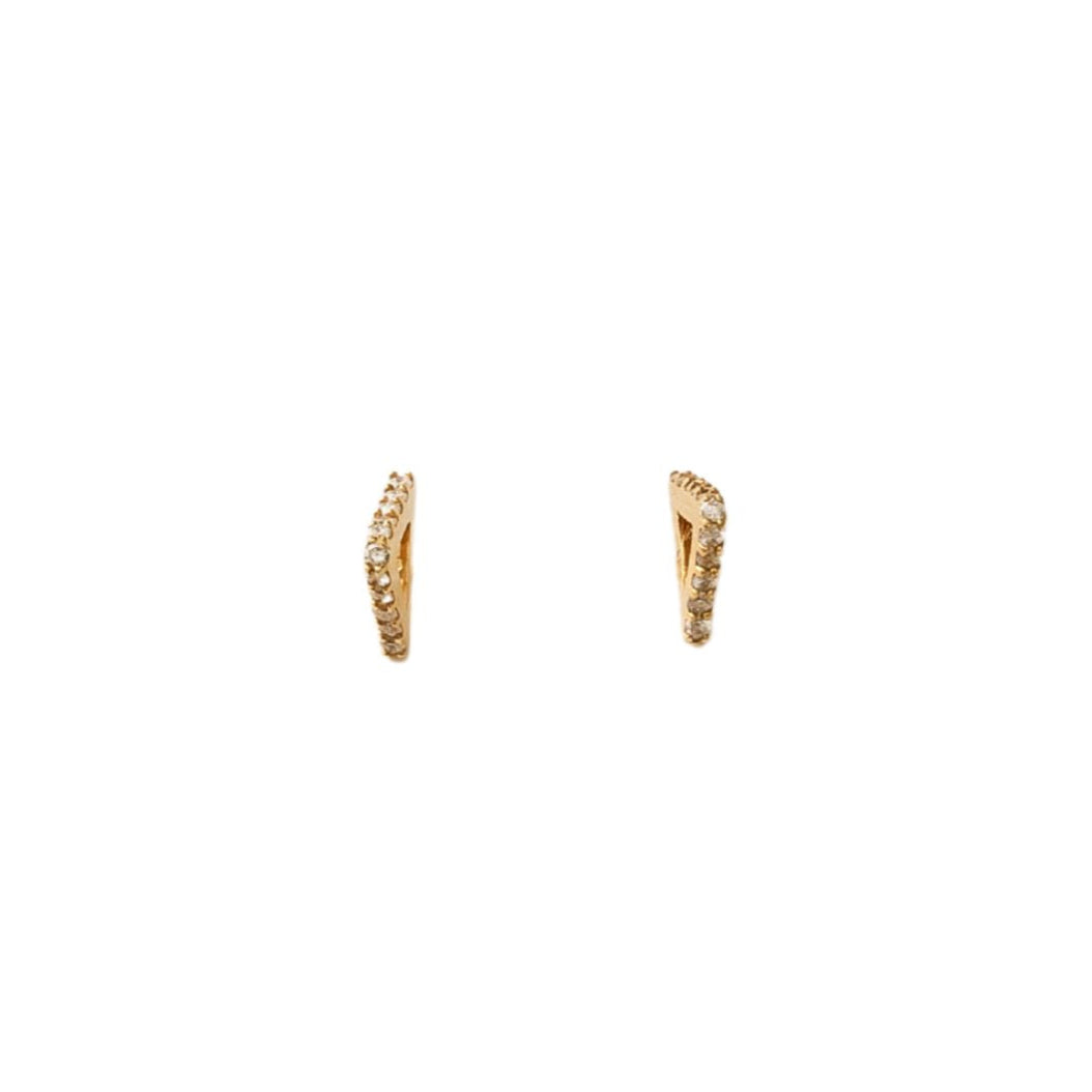 Brinco Tríade em Ouro Amarelo e Diamantes